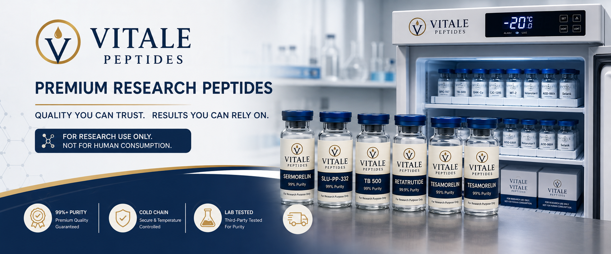 premium research peptides banner