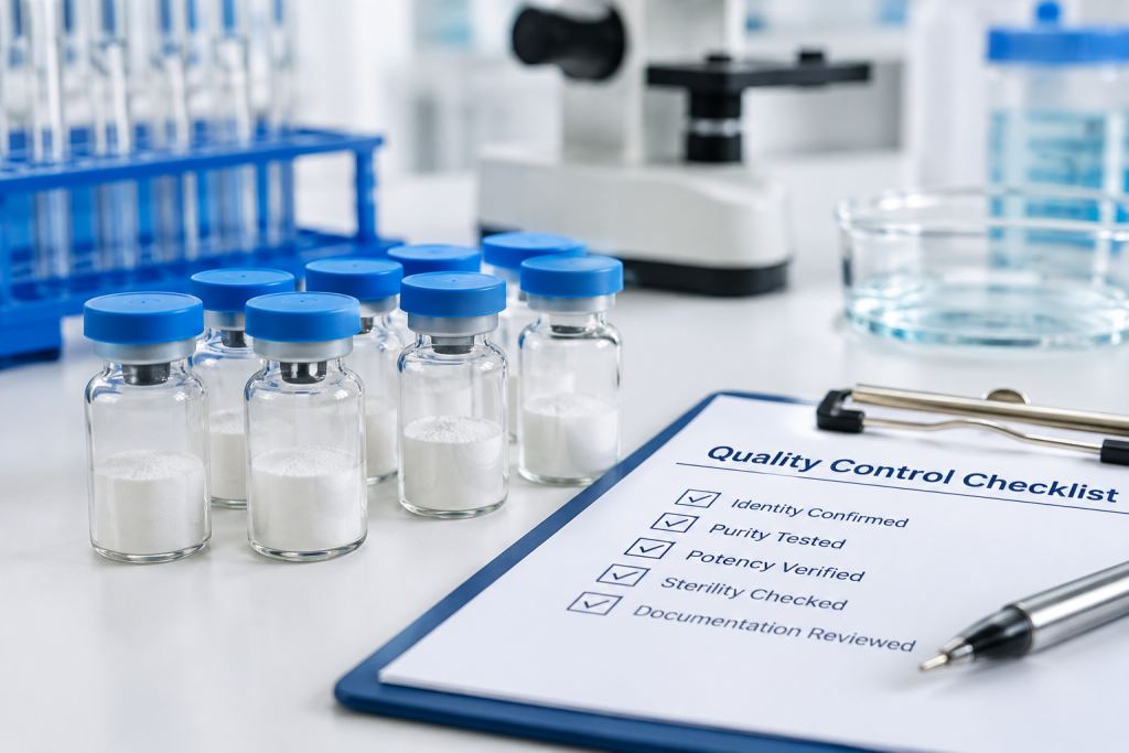 quality control vials and checklist