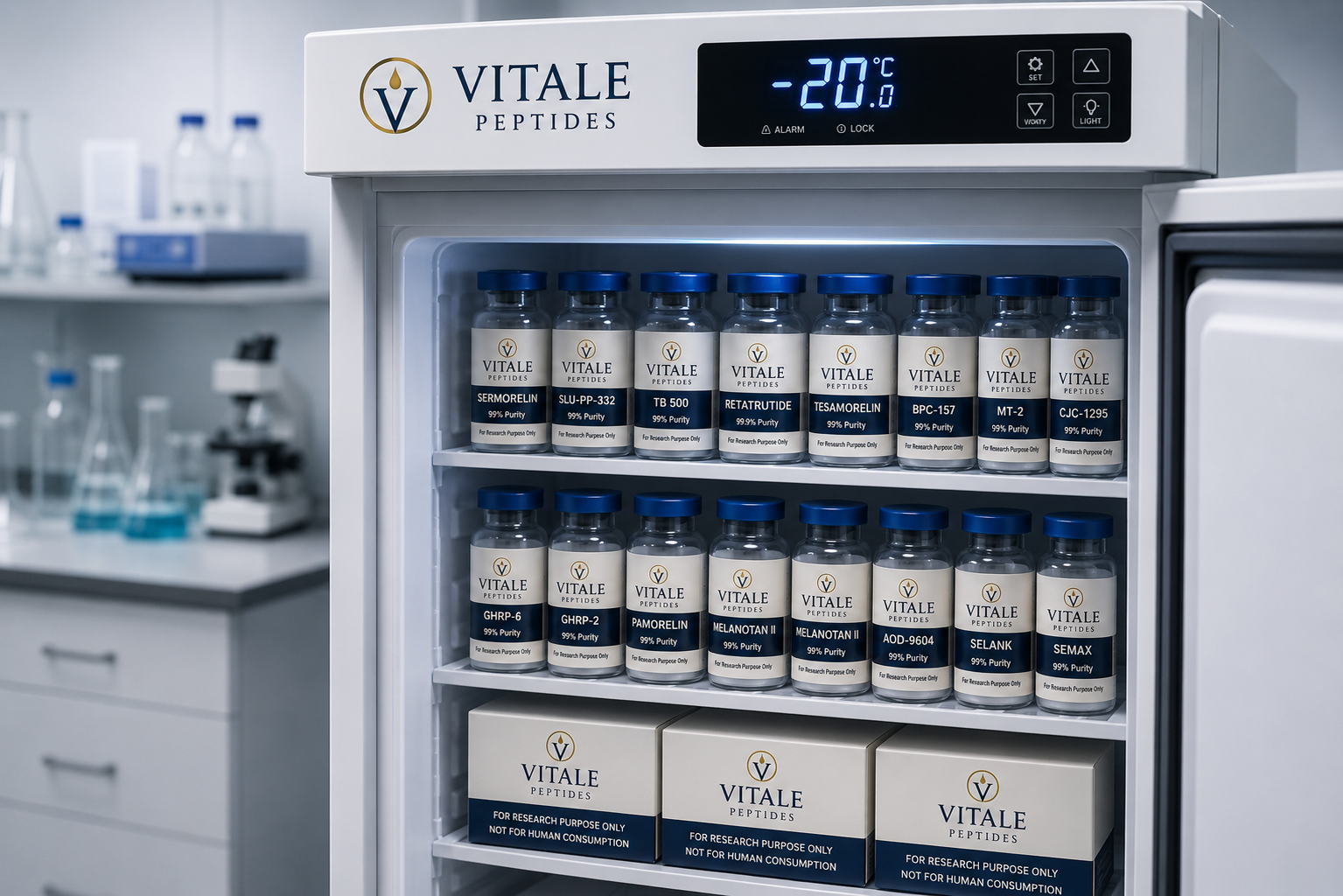vitale peptides research freezer
